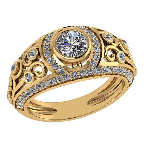 Certified 1.84 Ctw Diamond Wedding/Engagement 14K Yello