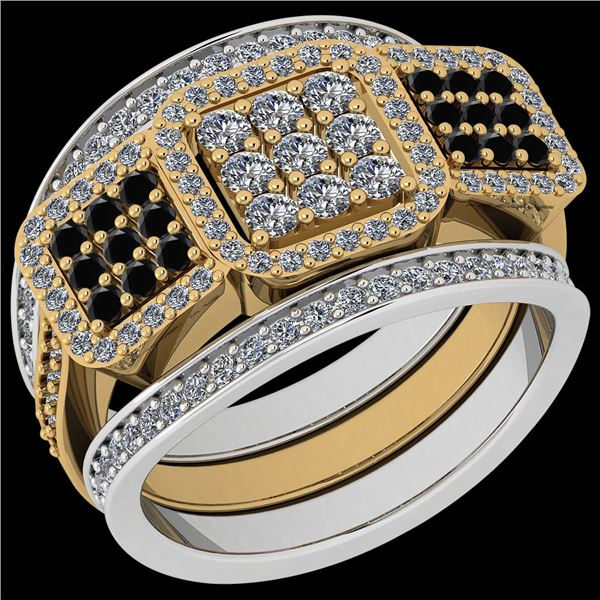 Certified 1.36 Ctw I2/I3 Treated Fancy Black And White