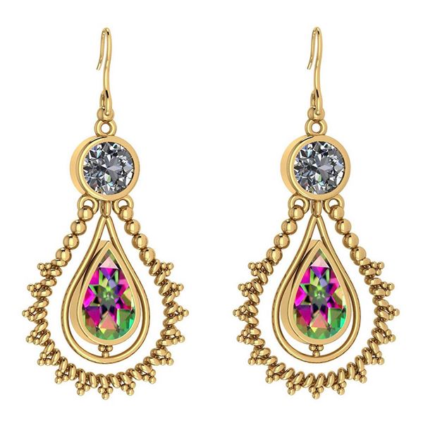 Certified 5.18 Ctw Mystic Topaz And Diamond SI2/I1 Dang