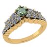 Image 1 : Certified 0.95 Ctw Green Amethyst And Diamond VS/SI1 Ha
