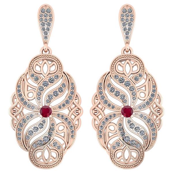 Certified 1.18 Ctw Ruby And Diamond Wedding/Engagement