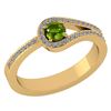Image 1 : Certified 1.30 Ctw Peridot And Diamond 14k Yellow Gold