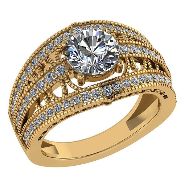 Certified 1.78 Ctw Diamond Wedding/Engagement 14K Yello