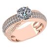 Image 1 : Certified 1.92 Ctw Diamond Engagement /Wedding 14K Rose