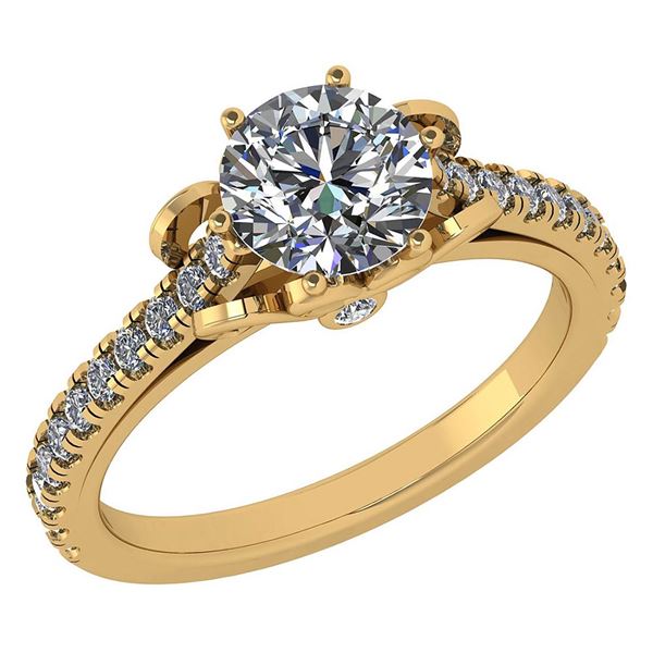 Certified 1.58 Ctw Diamond Halo Ring For Engagement New