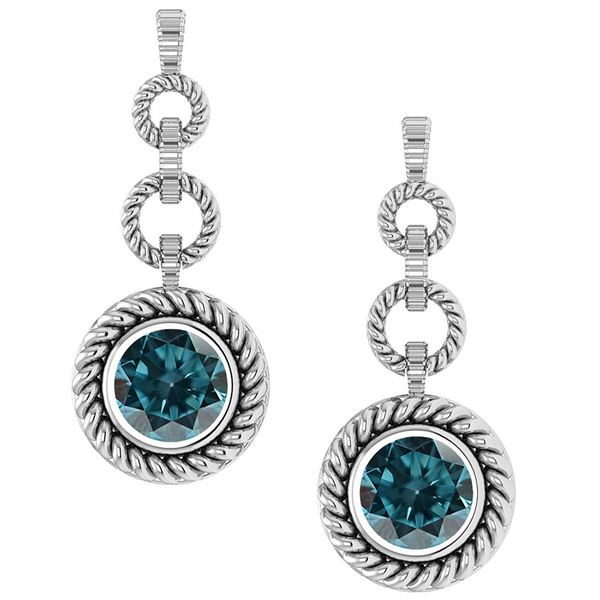 Certified 5.00 Ctw Treated Fancy Blue Diamond Hanging S