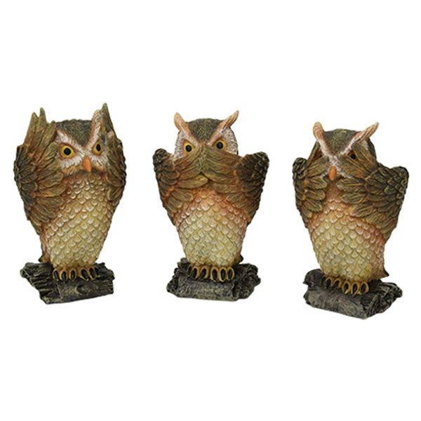 OWL SEE HEAR SPEAK NO EVIL