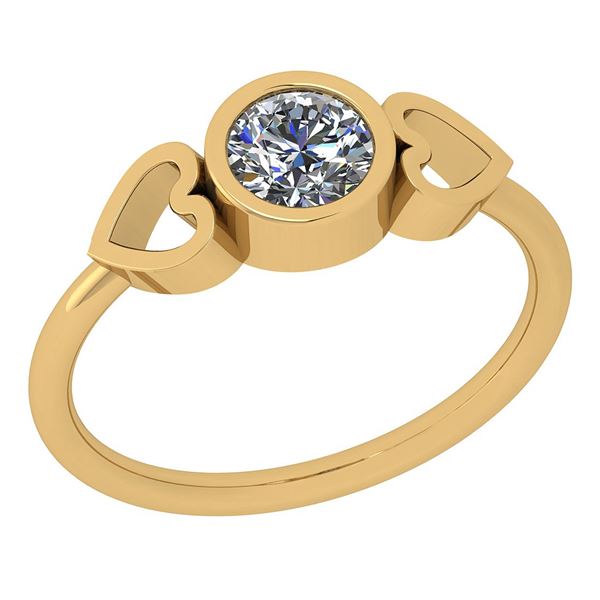 Certified 0.50 Ctw Diamond I1/I2 10k Yellow Gold Solita