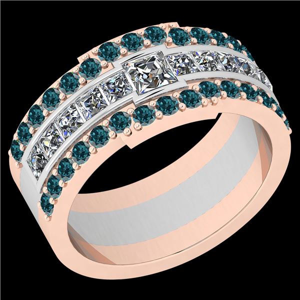 Certified 1.41 Ctw I2/I3 Treated Fancy Blue And White D