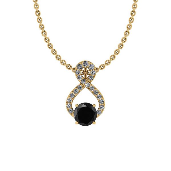 Certified 2.32 Ctw I2/I3 Treated Fancy Black and White