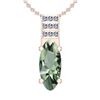 Image 1 : Certified 22.67 Ctw I2/I3 Green Amethyst And Diamond 14