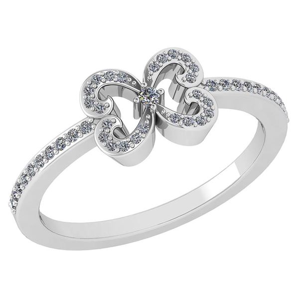 0.24 Ctw Diamond 14k White Gold Halo Ring
