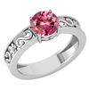 Image 1 : Certified 1.25 Ctw Pink Tourmaline Solitaire Ring with