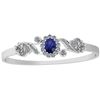 Image 1 : Certified 3.84 Ctw I2/I3 Blue Sapphire And Diamond 14K