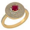 Image 1 : Certified 0.99 CTW Ruby And Diamond 14k Yellow Gold Hal