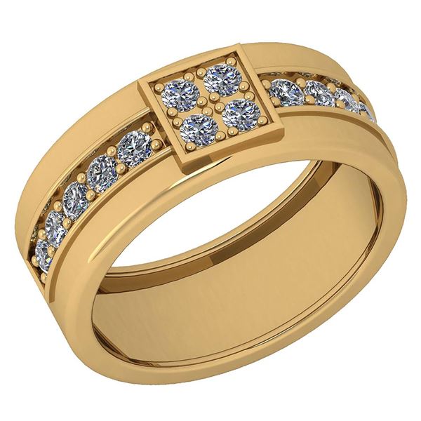 Certified 0.42 Ctw Diamond VS/SI1 Engagement Band Ring