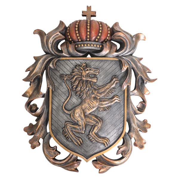 HERALDIC LION CREST SHIELD