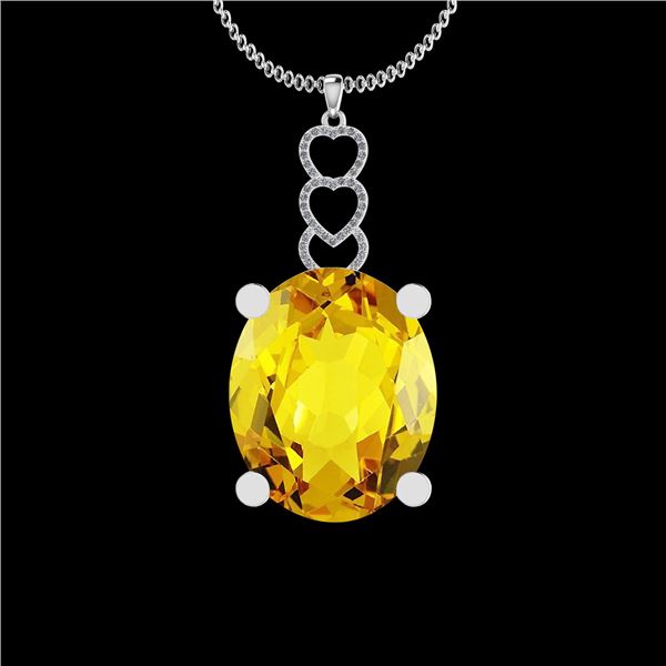 Certified 116.22 Ctw I2/I3 Lemon Topaz And Diamond 10K