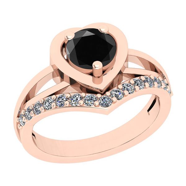 Certified 1.21 Ctw I2/I3 Treated Fancy Black And White