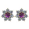 Image 1 : Certified 1.86 Ctw Amethyst And Diamond 18K Yellow Gold
