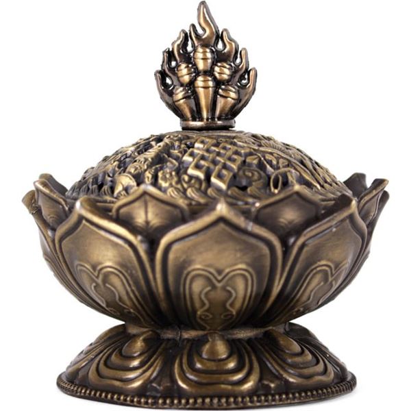 BRASS LOTUS CONE INCENSE HOLDER