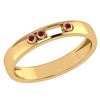 Image 1 : Certified 0.03Ctw Genuine Ruby 14k Yellow Gold Band