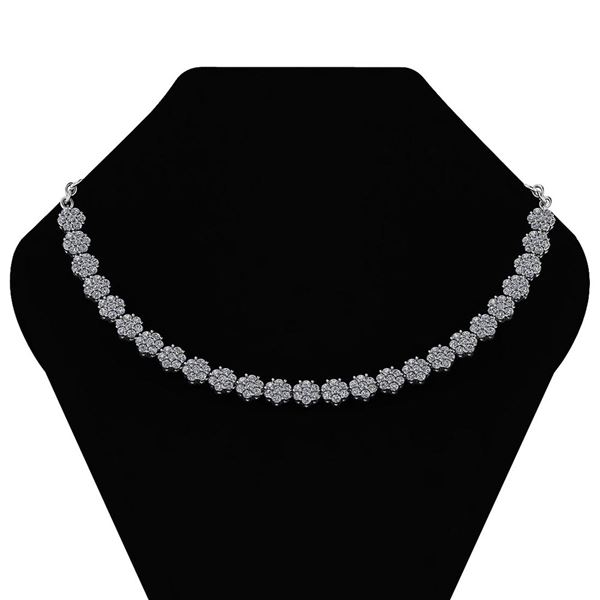 Certified 12.07 Ctw Diamond (VS-SI1/G-H) Necklace 18K W