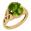 Image 1 : Certified 2.50 Ctw Peridot 14K Yellow Gold Solitaire Ri