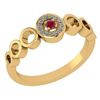 Image 1 : Certified 0.09 Ctw Ruby And Diamond 14k Yellow Gold Hal