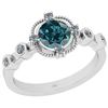 Image 1 : Certified 1.10 Ctw I2/I3 Treated Fancy Blue And Diamond