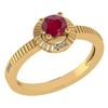 Image 1 : Certified 0.37 CTW Ruby And Diamond 14k Yellow Gold Hal