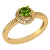 Image 1 : Certified 0.37 CTW Peridot And Diamond 14k Yellow Gold
