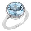 Image 1 : Certified 2.42 Ctw Blue Topaz And Diamond VS/SI1 Halo R