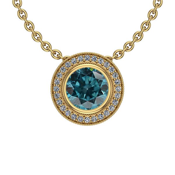 Certified 1.66 Ctw I2/I3 Treated Fancy Blue and White D