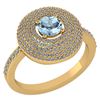 Certified 0.99 CTW Aquamarine And Diamond 14k Yellow Go