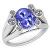Certified 2.82 Ctw Tanzanite And Diamond VS/SI1 Ring 14