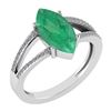 Certified 2.20 Ctw Emerald And Diamond VS/SI1 Ring 14K