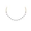 Certified 10.05 Ctw Blue Sapphire Necklace 14K Yellow G