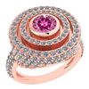 Certified 2.05 Ctw Pink Tourmaline And Diamond Wedding/