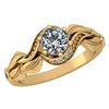 Certified 0.78 Ctw Diamond Wedding/Engagement Style 14K