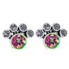 Certified 15.50 Ctw Mystic Topaz And Diamond SI2/I1 Ear
