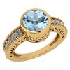Certified 1.55 Ctw Aquamarine And Diamond Wedding/Engag