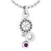 Image 1 : Certified 0.26 Ctw Amethyst And Diamond Octopus Styles