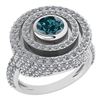 Image 1 : Certified 2.05Ctw Treated Fancy Blue Diamond And White