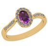 Image 1 : Certified 0.67 Ctw I2/I3 Amethyst And Diamond 10K Yello