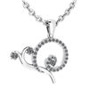 Image 1 : Certified 0.44 Ctw Diamond VS/SI1 Snail Pendant Pendant