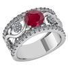 Image 1 : Certified 2.00 Ctw Ruby And Diamond VS/SI1 Wedding/ Eng