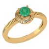 Certified 0.37 Ctw Emerald And Diamond 14k Yellow Gold