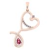 Certified 0.60 Ctw Pink Tourmaline And Diamond Pendant