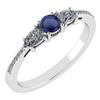 Certified 0.77 Ctw Blue Sapphire And Diamond Platinum H